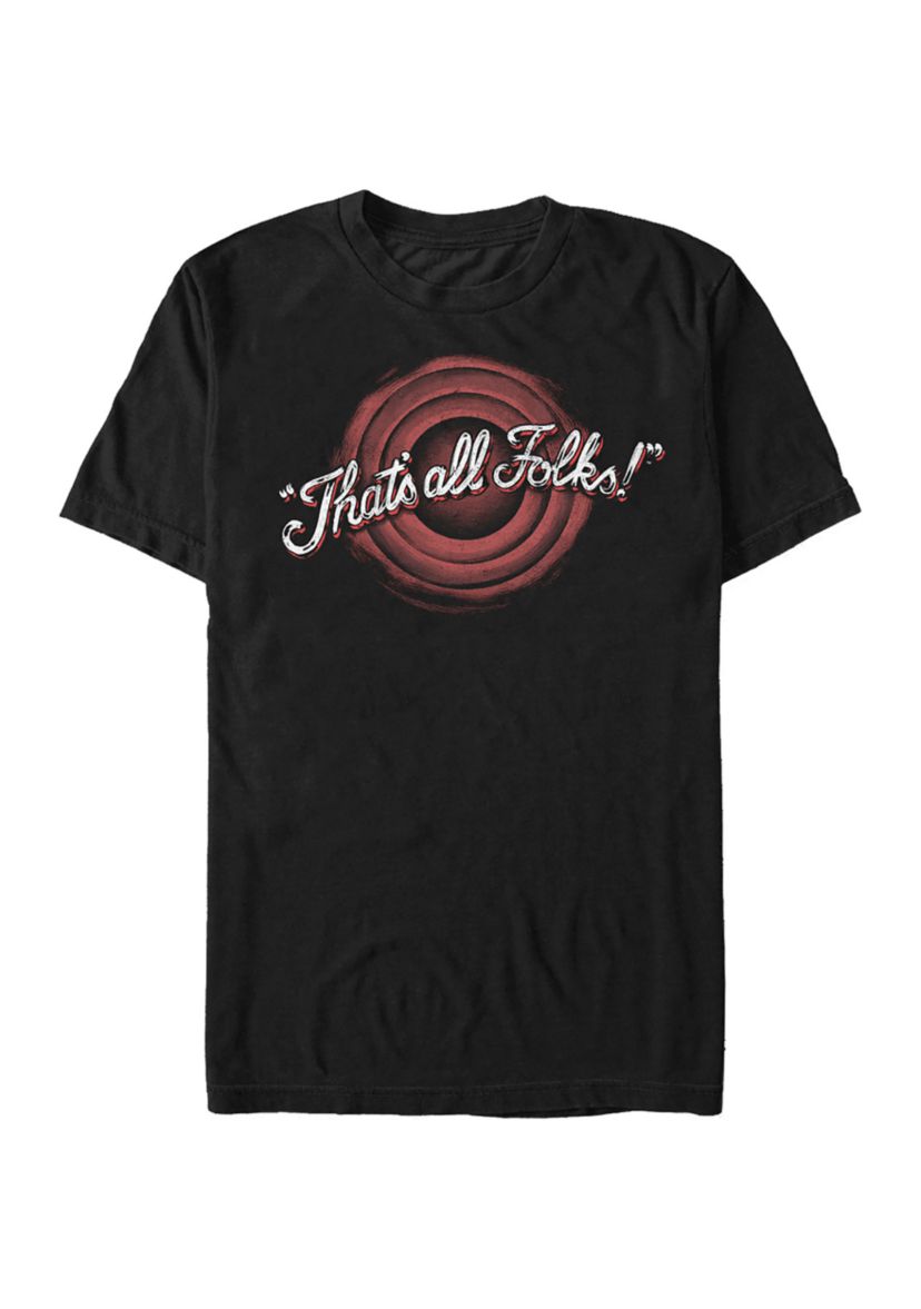 Thats All Folks Short Sleeve Graphic T-Shirt