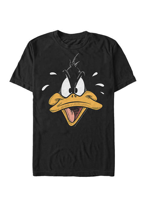 Looney Tunes™ Mad Daffy Face Graphic Short Sleeve