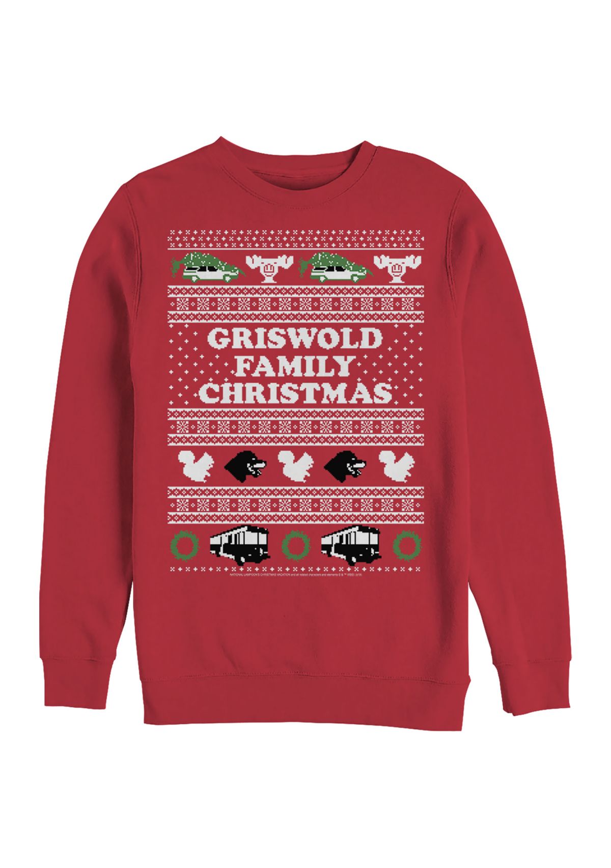 National Lampoons Christmas Vacation Fleece Crew Neck Sweater