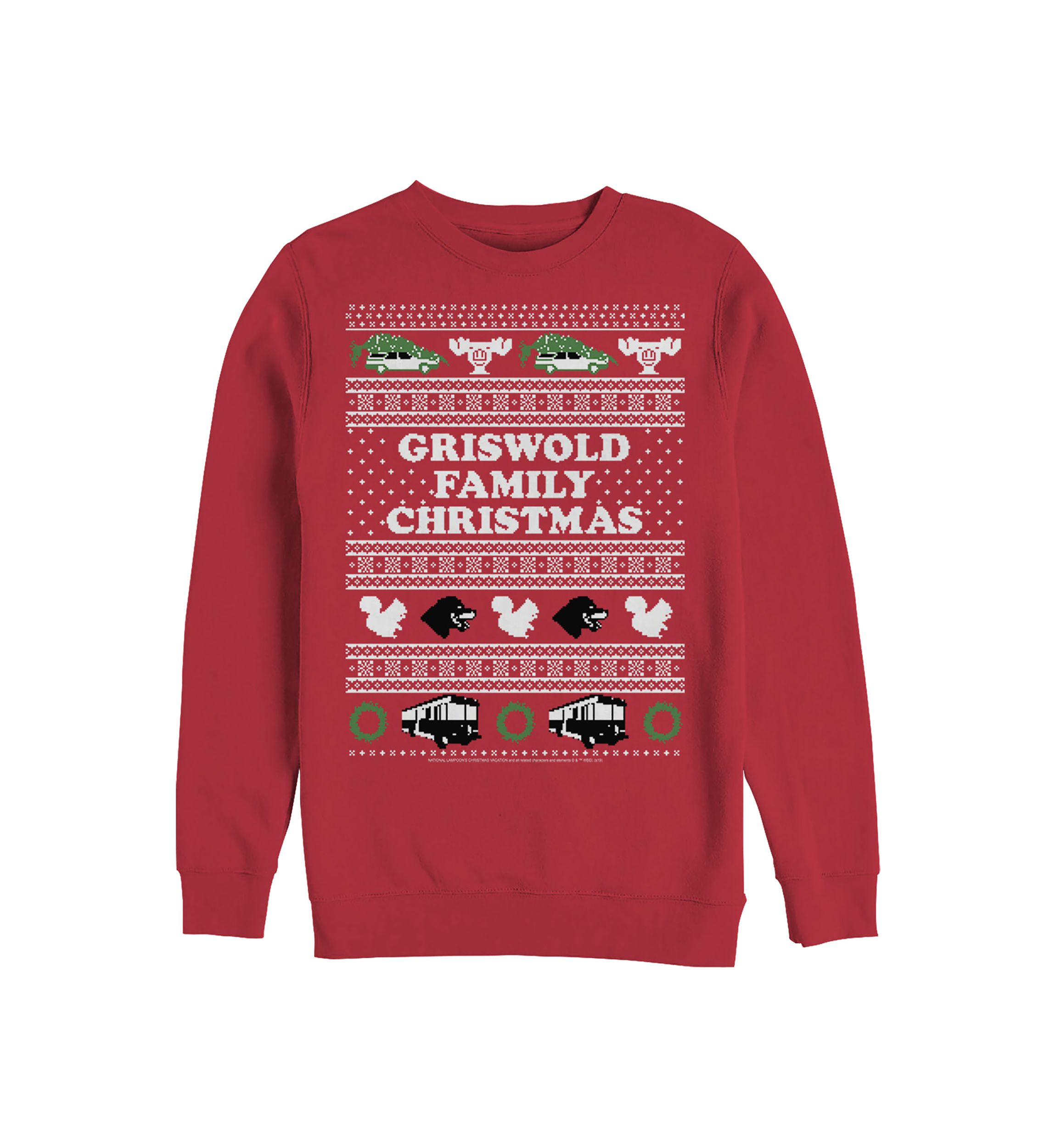 National Lampoons Christmas Vacation Fleece Crew Neck Sweater