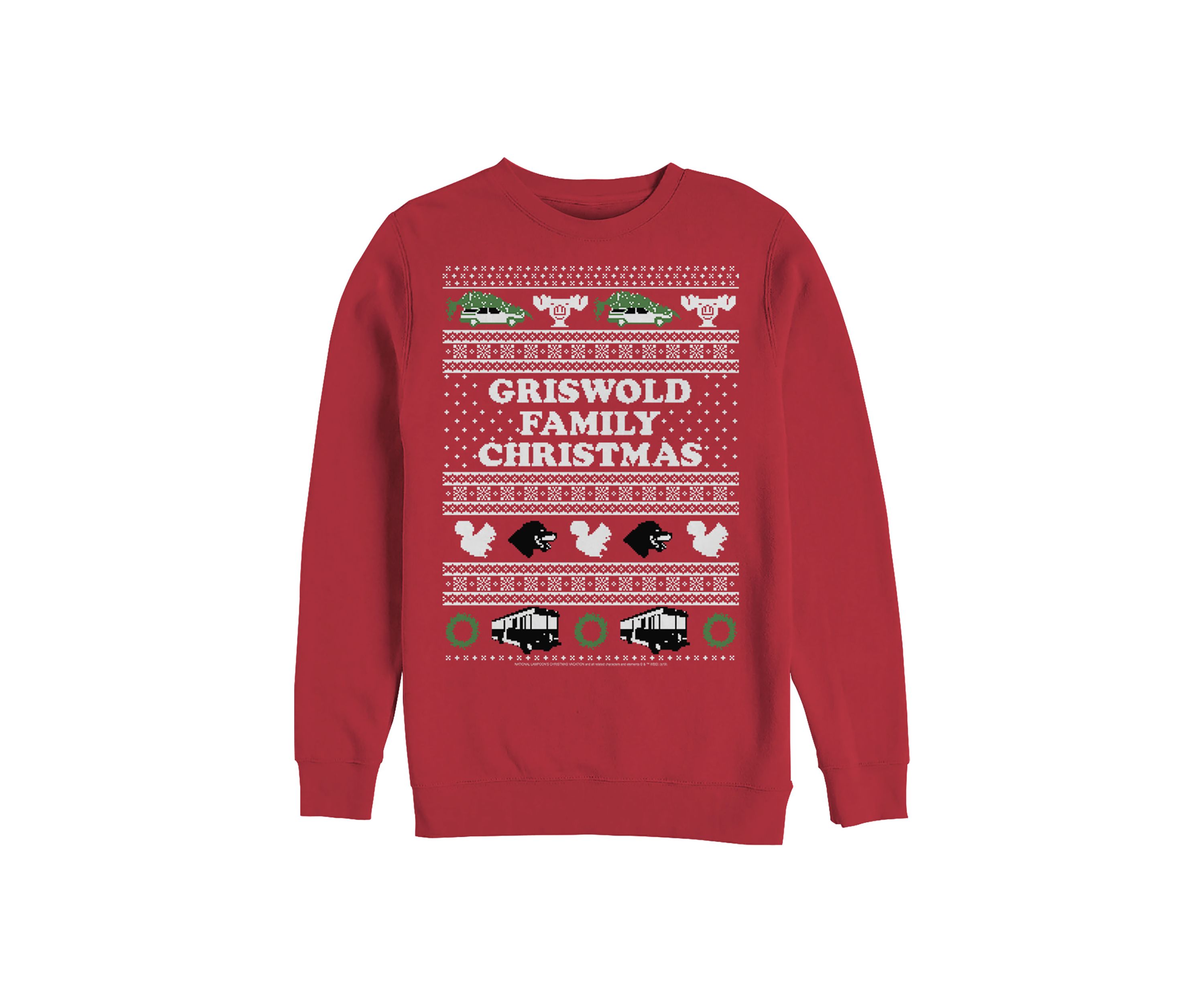 National Lampoons Christmas Vacation Fleece Crew Neck Sweater