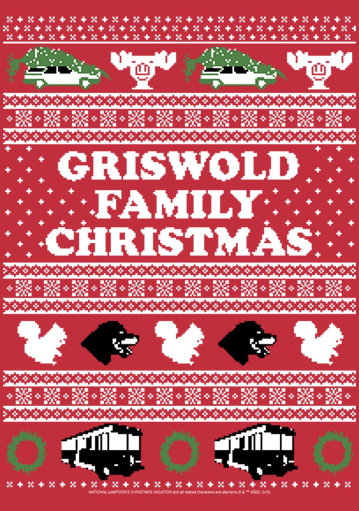 National Lampoons Christmas Vacation Fleece Crew Neck Sweater