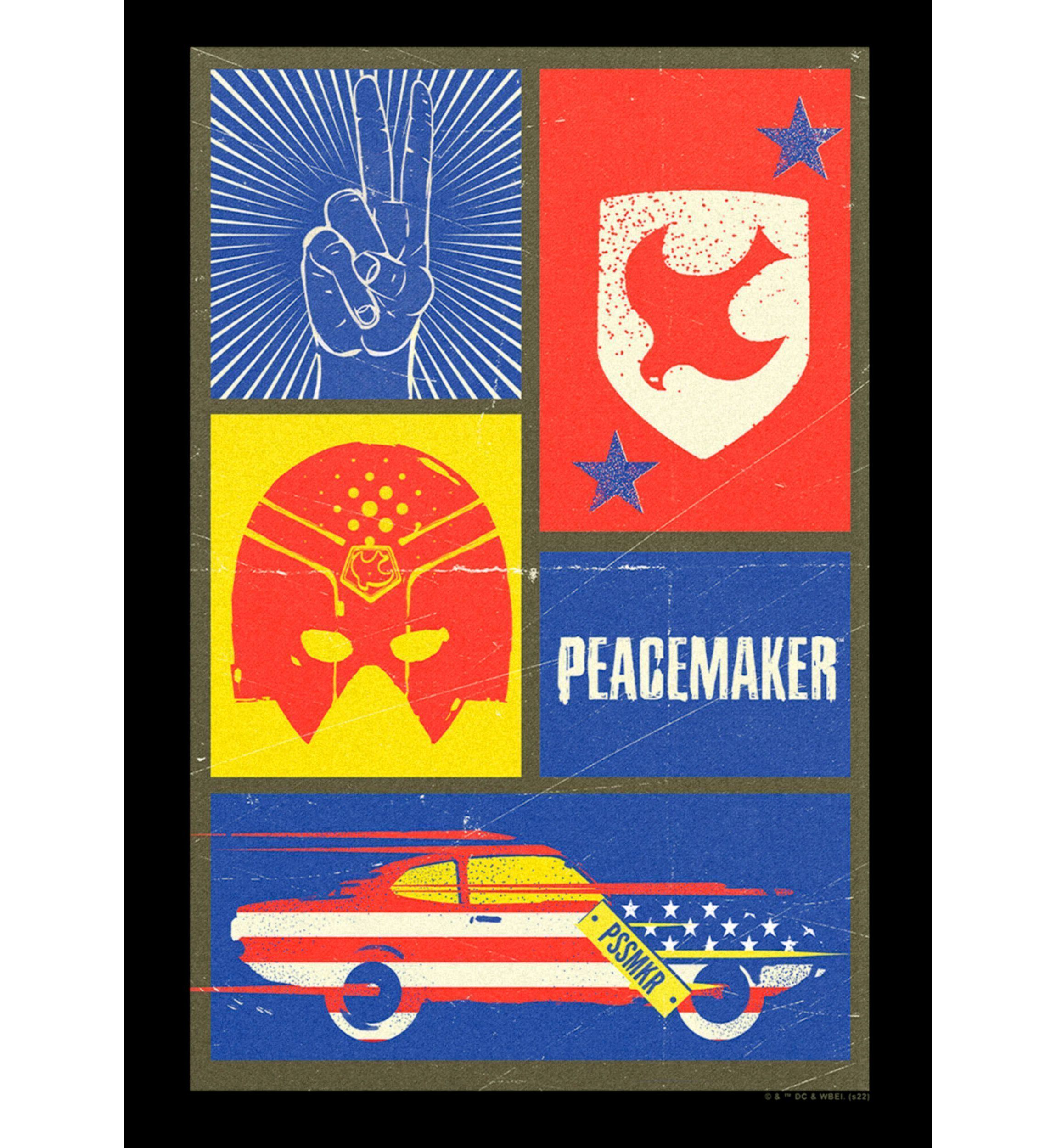 Big & Tall Peacemaker Icon Panels Graphic T-Shirt