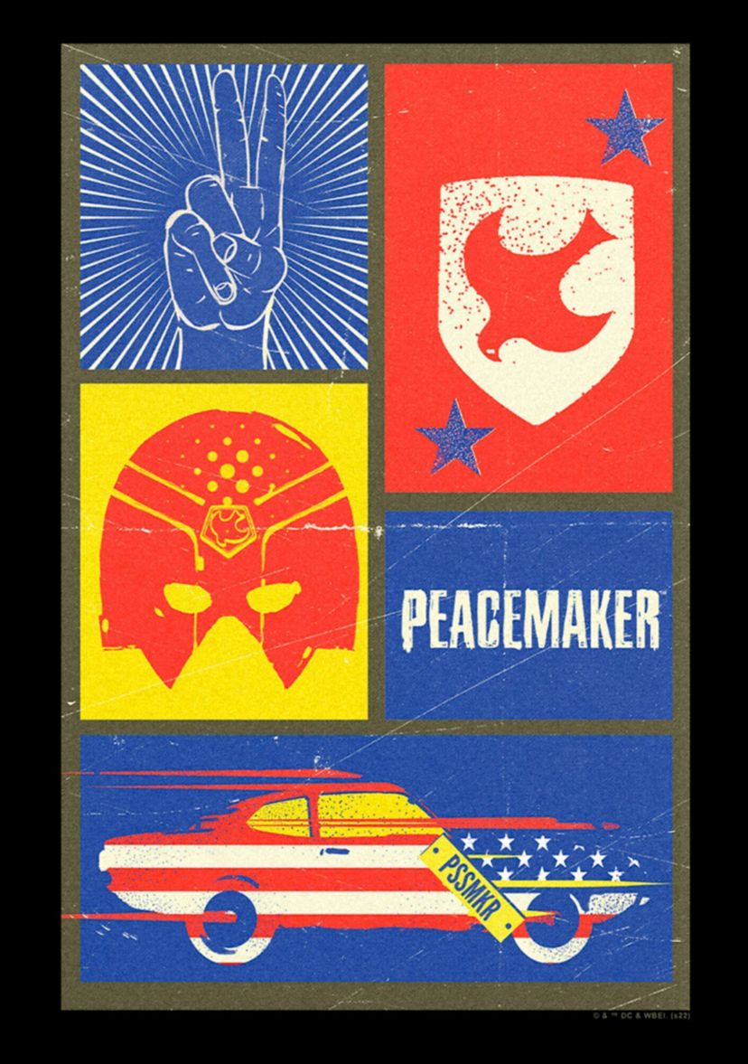 Big & Tall Peacemaker Icon Panels Graphic T-Shirt