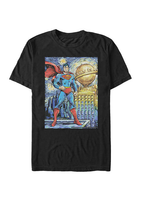 Superman Juniors Starry Night Graphic T-Shirt
