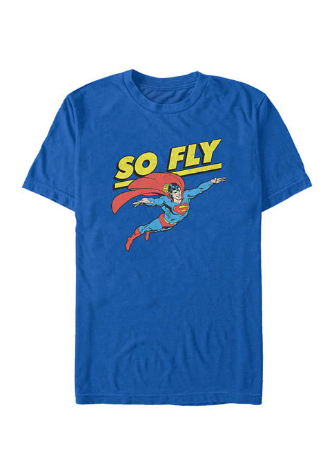Superman Juniors So Fly Vintage Distressed Graphic T-Shirt