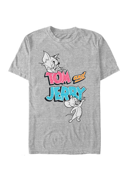 Tom and Jerry Pattern Logo with White Characters
