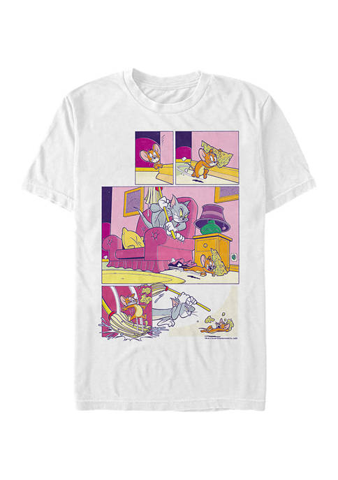 Tom and Jerry Cheese Comic Graphic T-Shirt