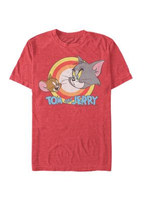 Tom and Jerry Men's Faces and Logo Graphic T-Shirt
