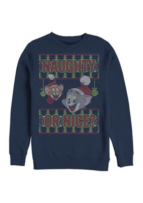 Cartoon Network Men's Tom and Jerry Fleece Crew Neck Sweater