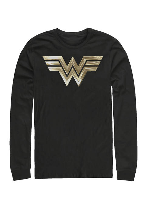 Wonder Woman™ Metallic Logo Graphic Long Sleeve T-Shirt