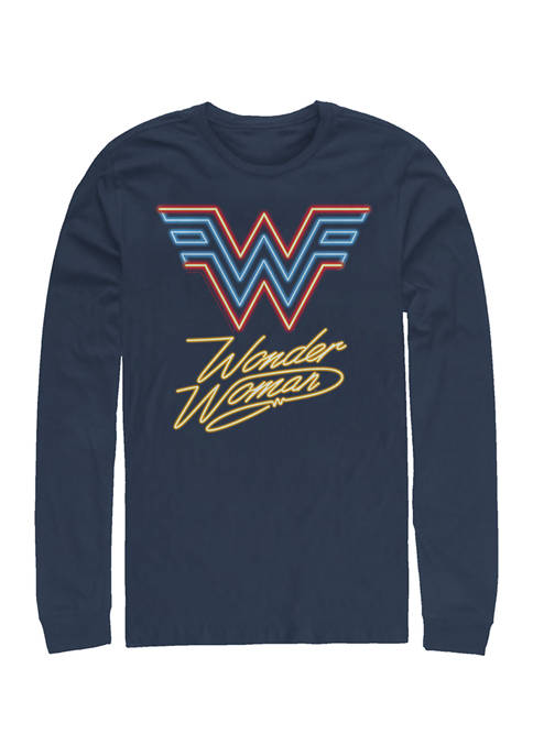 Wonder Woman™ Neon Lights Graphic Long Sleeve T-Shirt