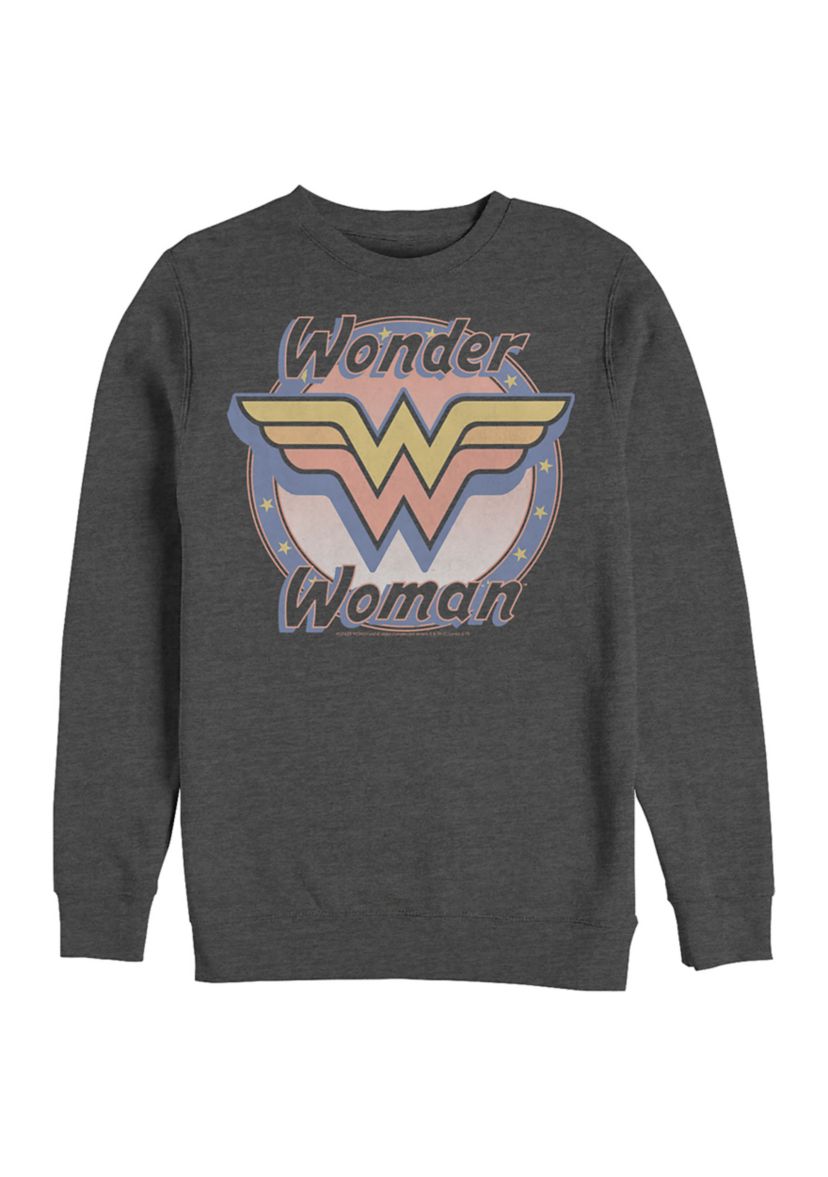 Retro WW Logo Graphic Crew Fleece Sweatshirt