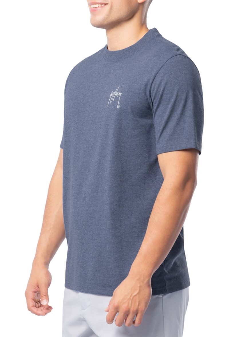 Mens Sketchy Blue Short Sleeve Pocket T-Shirt