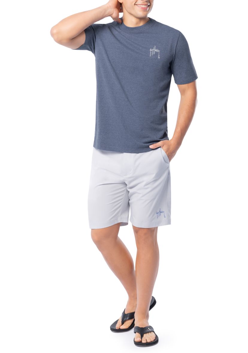 Mens Sketchy Blue Short Sleeve Pocket T-Shirt