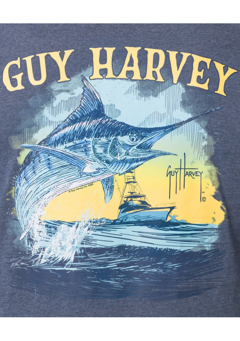 Mens Sketchy Blue Short Sleeve Pocket T-Shirt