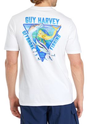 Guy Harvey Men's Offshore Fishing Short Sleeve Pocket T-Shirt 