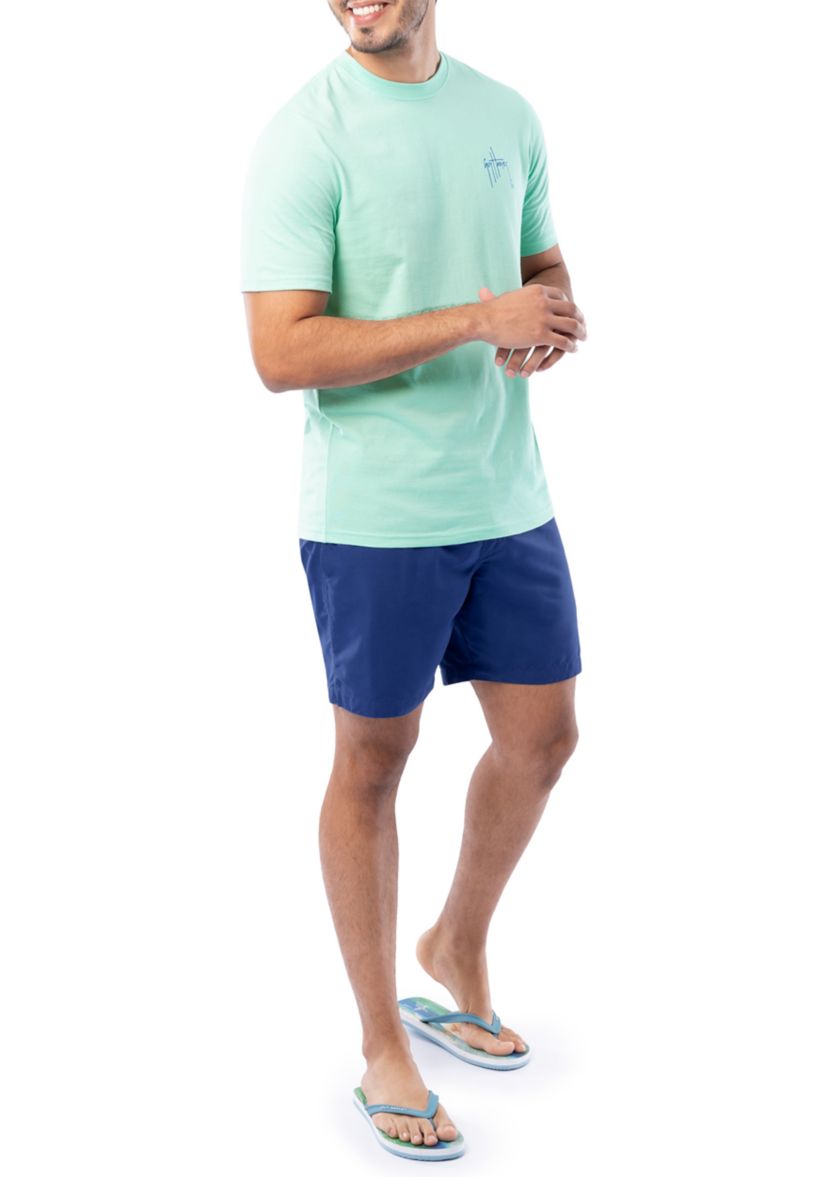 Mens Summer Sail Short Sleeve Graphic T-Shirt