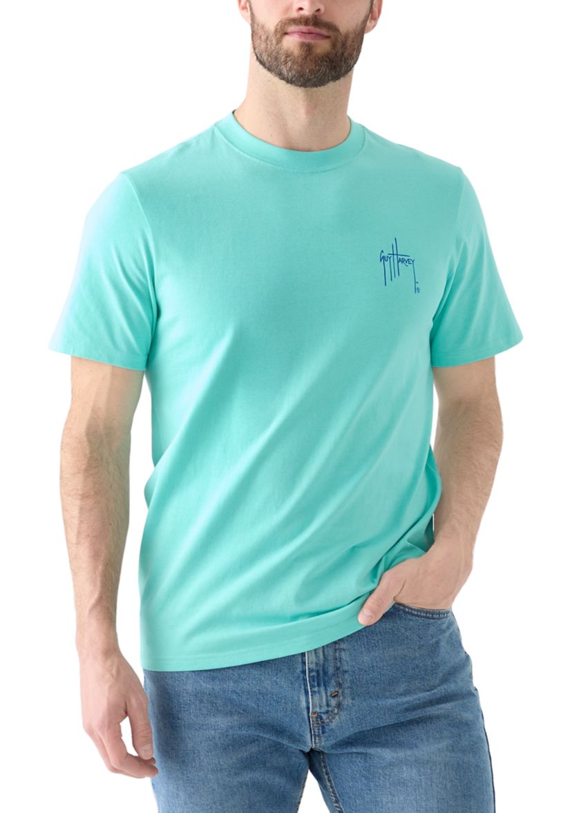 Blue Hawaiian Short Sleeve Graphic T-Shirt 