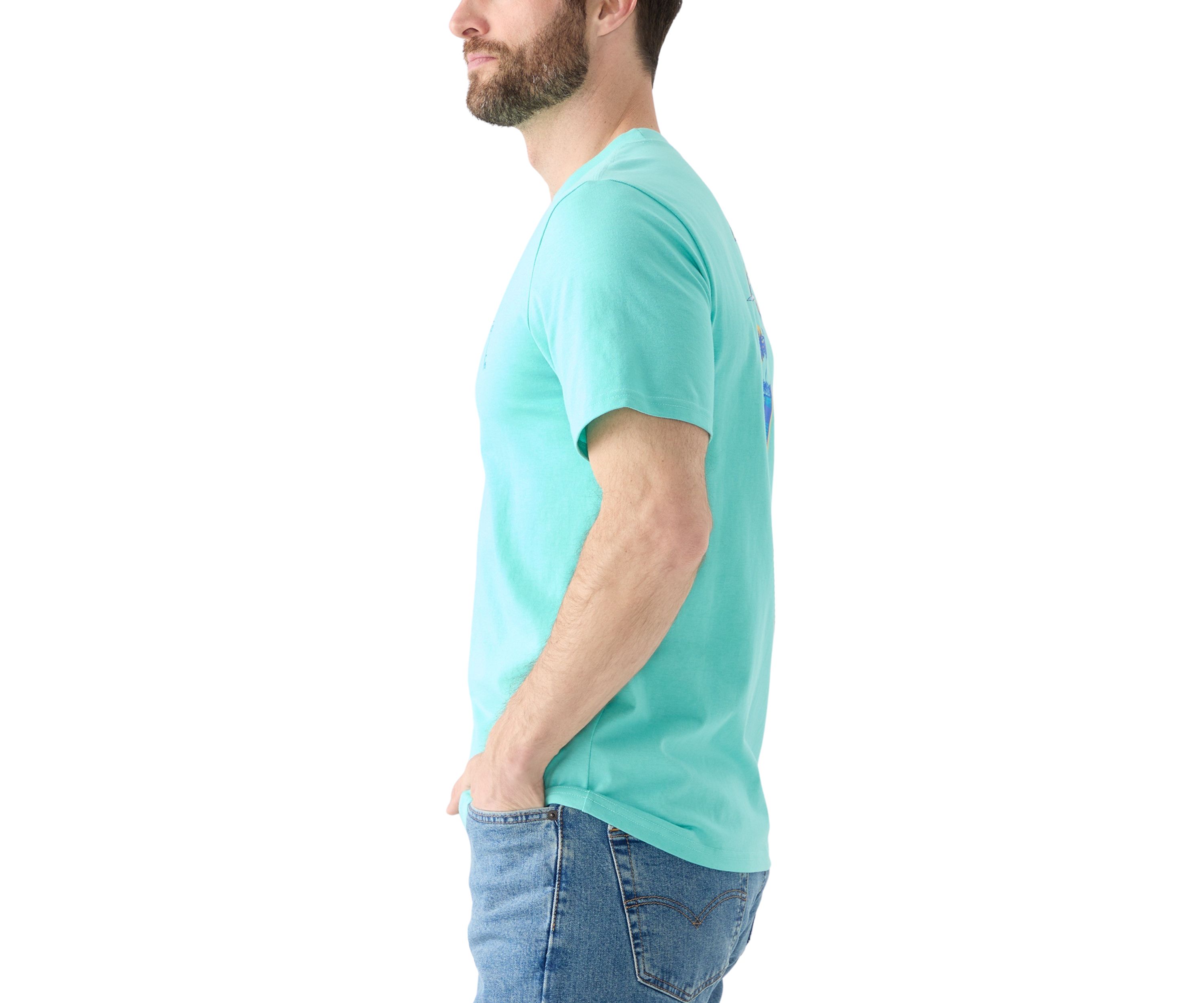 Blue Hawaiian Short Sleeve Graphic T-Shirt 