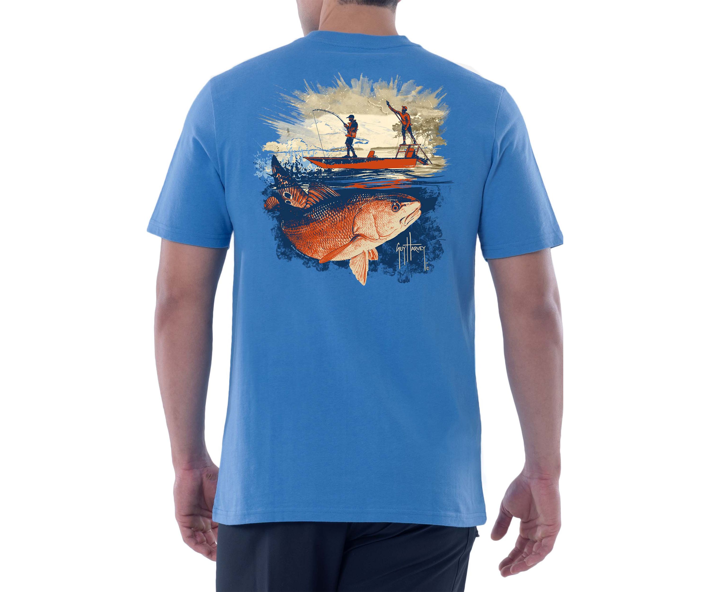 Mens Redfish Tailing Short Sleeve T-Shirt