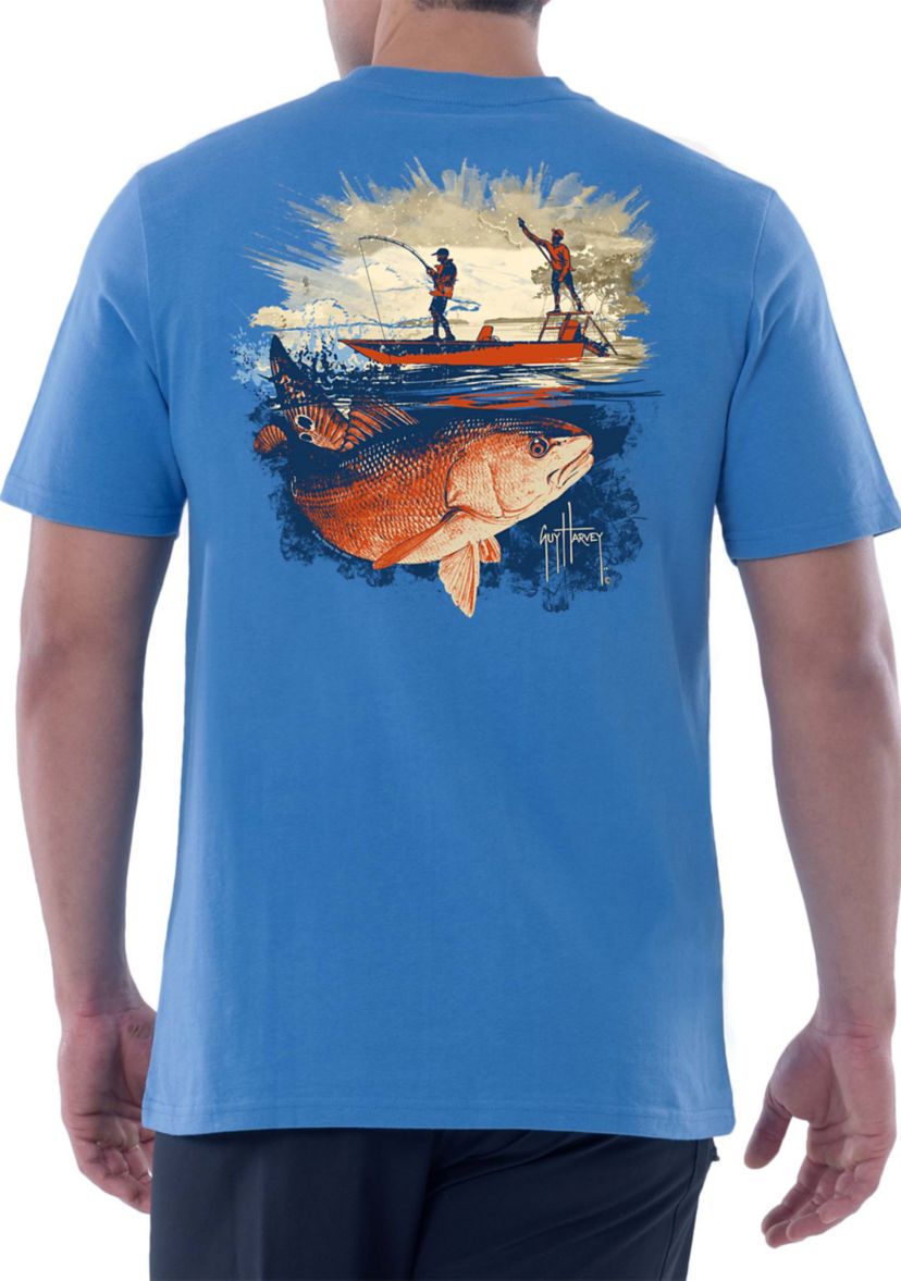 Mens Redfish Tailing Short Sleeve T-Shirt