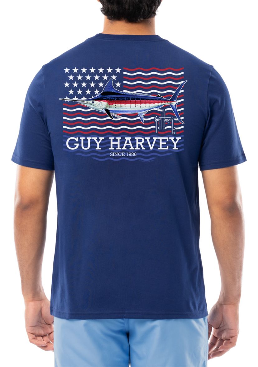 Mens Liberty Marlin Graphic Short Sleeve T-Shirt