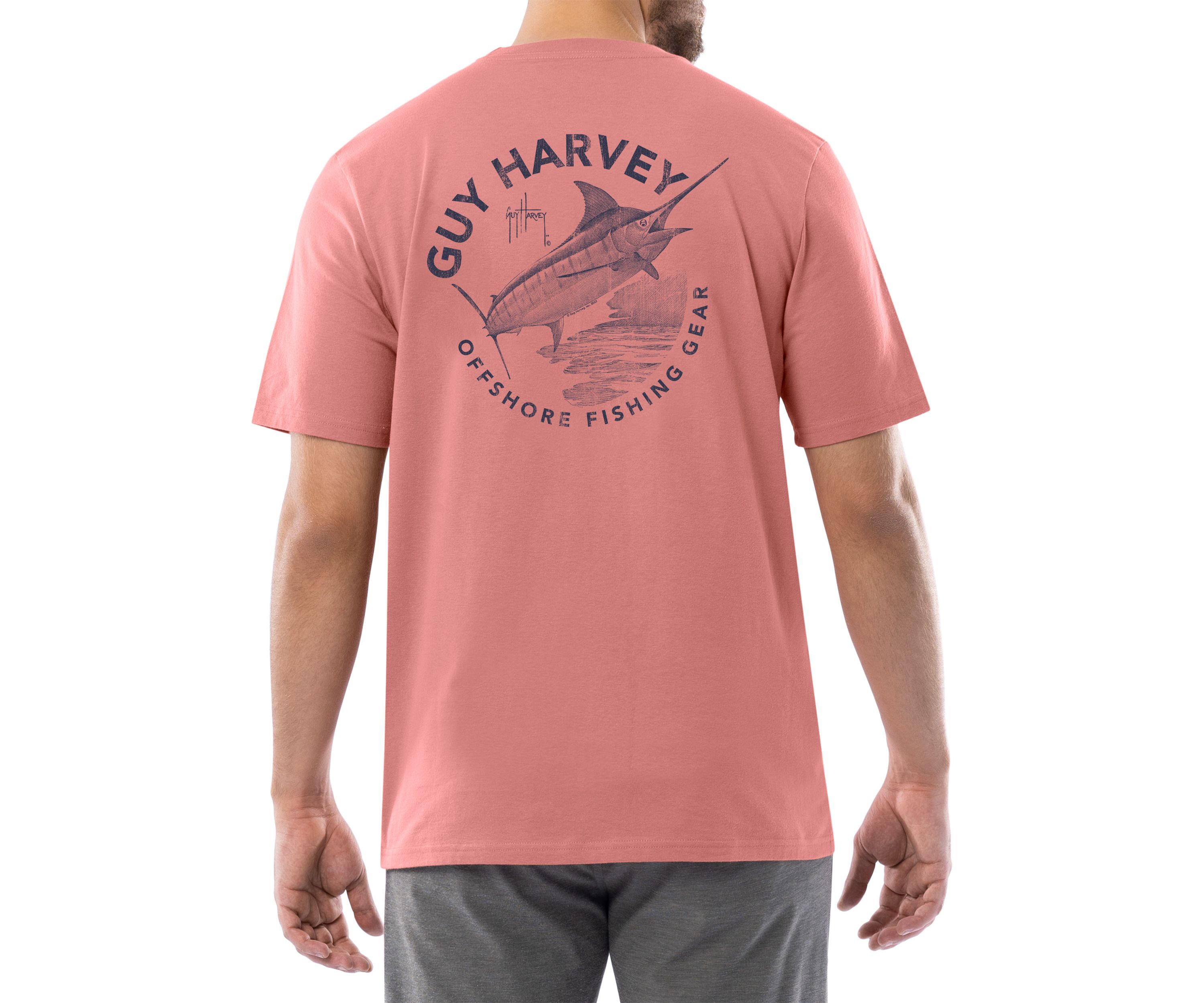 Mens Coral Stencil Short Sleeve Pocket T-Shirt