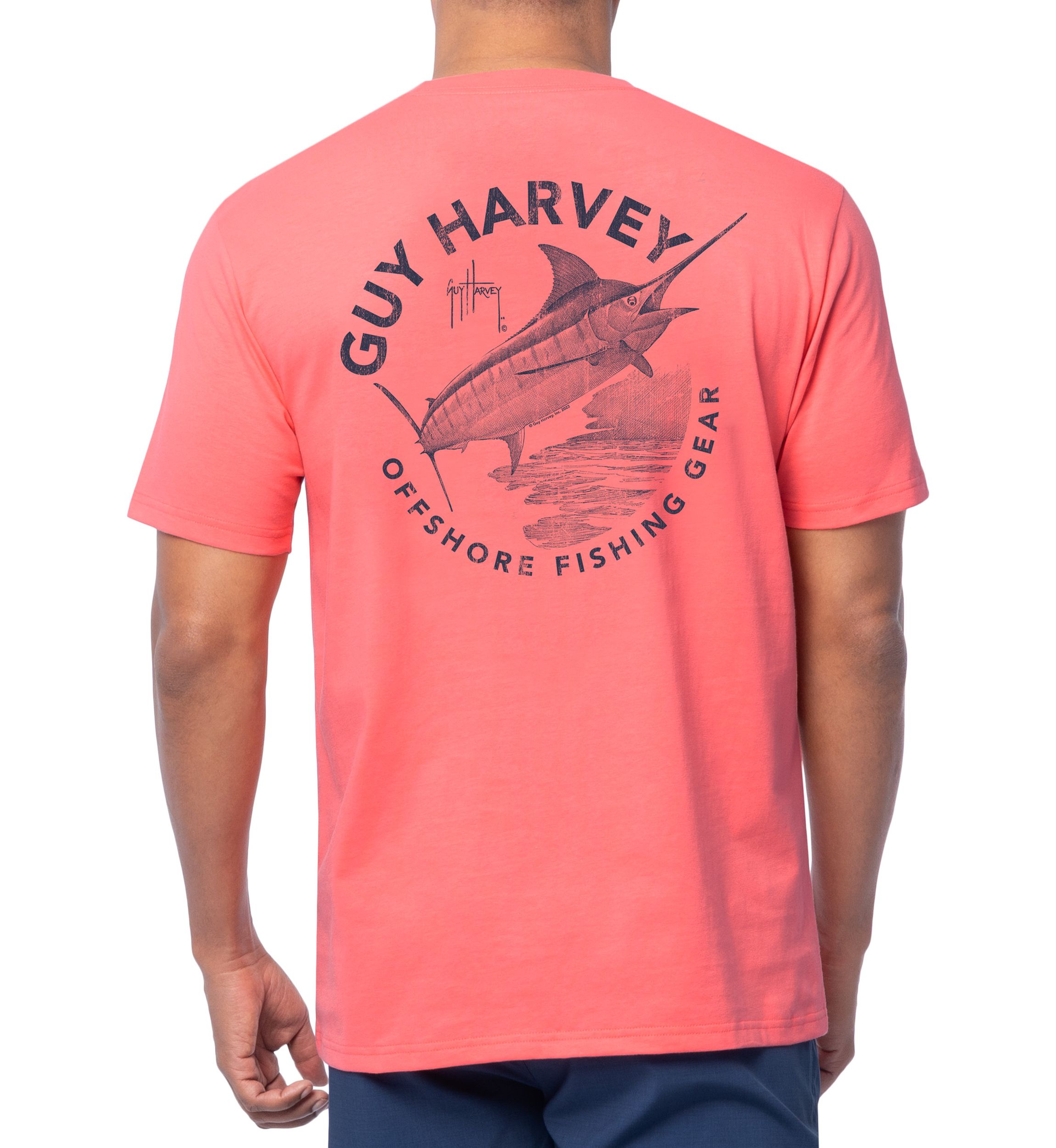 Guy Harvey Men's Billfish Collection Short Sleeve Pocket T-Shirt