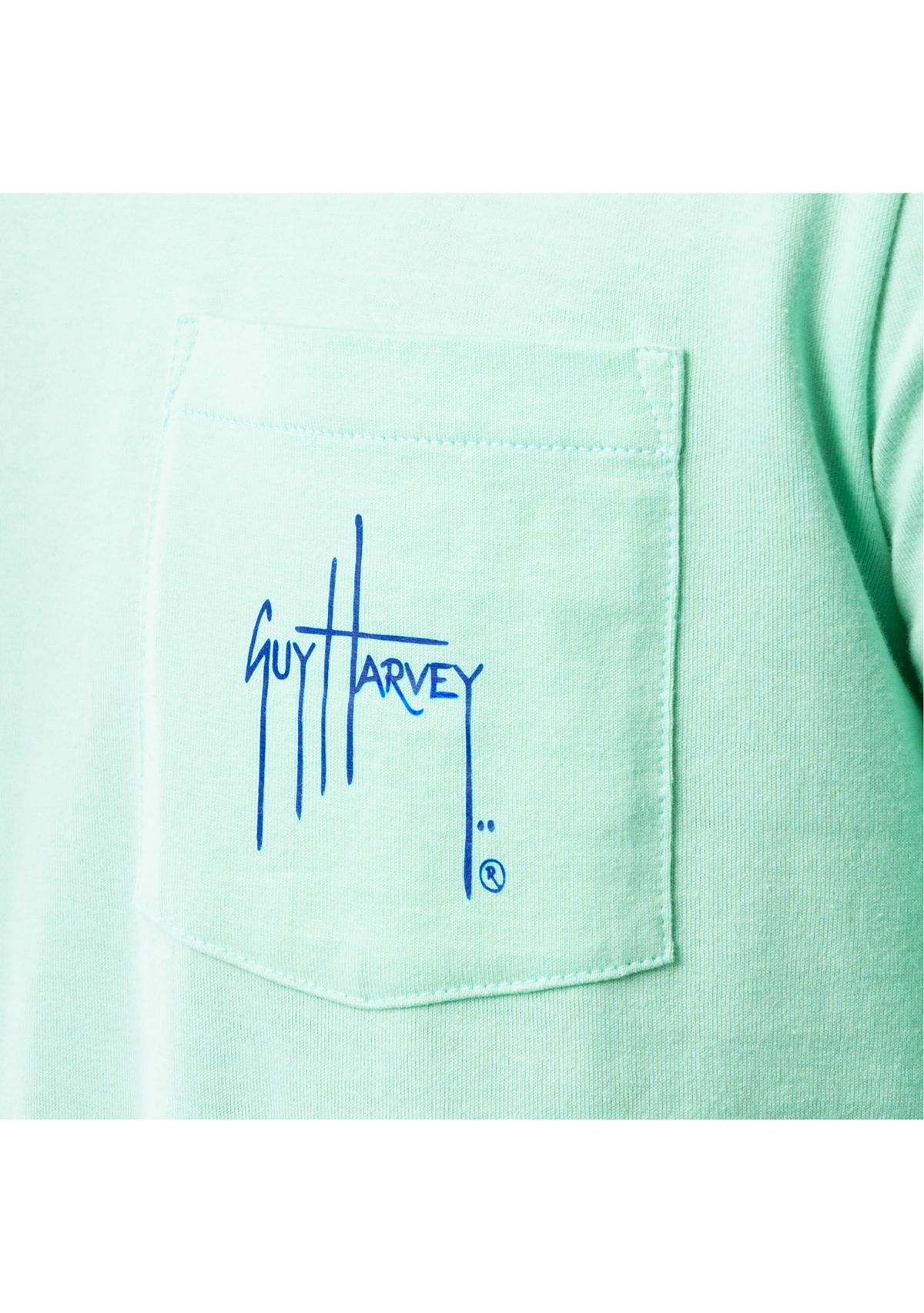 Mens Marlin Stencil Short Sleeve Pocket Graphic T-Shirt