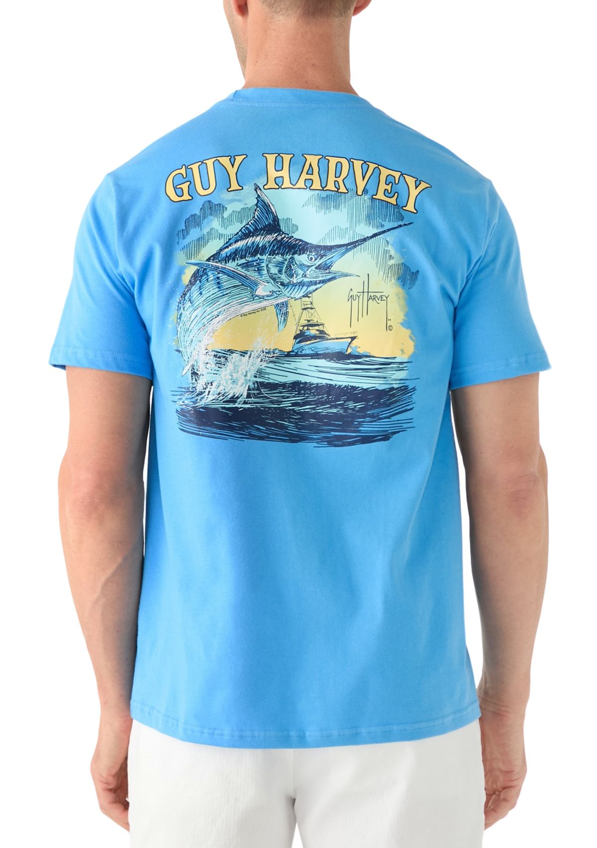 Sketchy Blue Short Sleeve Pocket T-Shirt