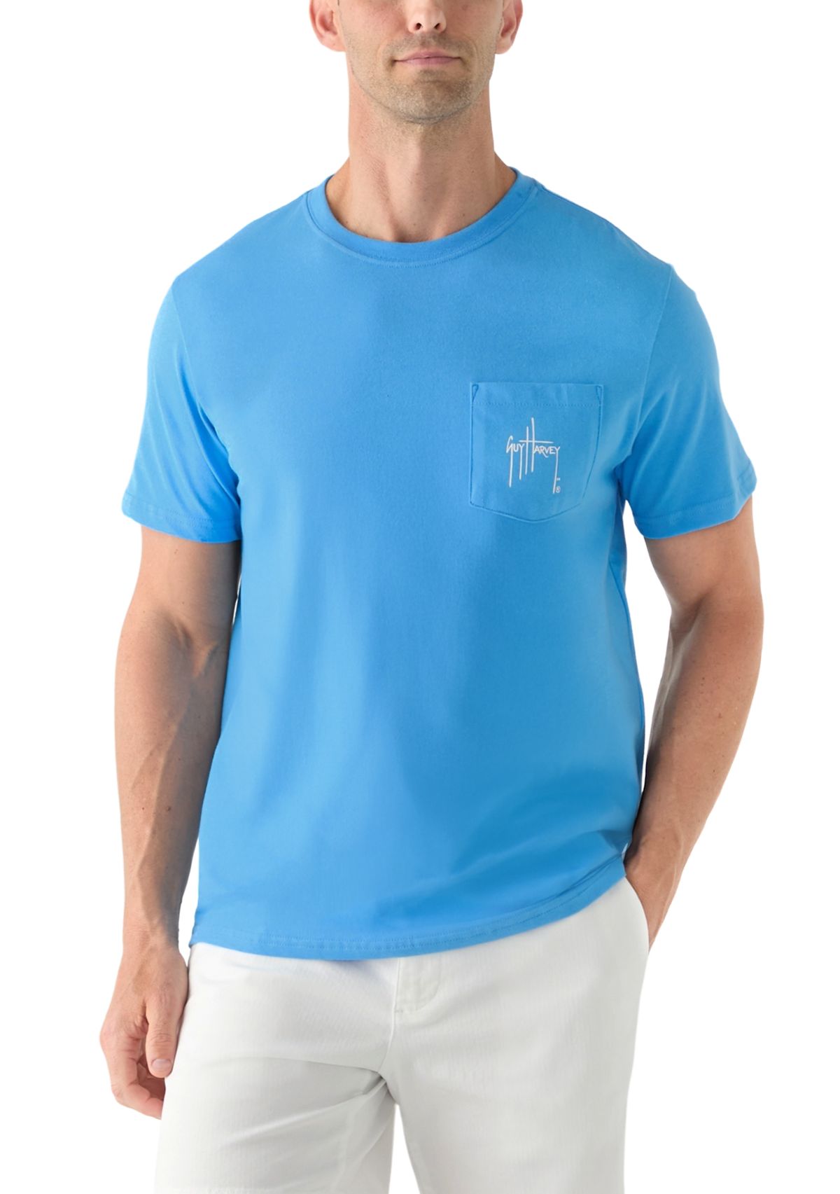 Sketchy Blue Short Sleeve Pocket T-Shirt