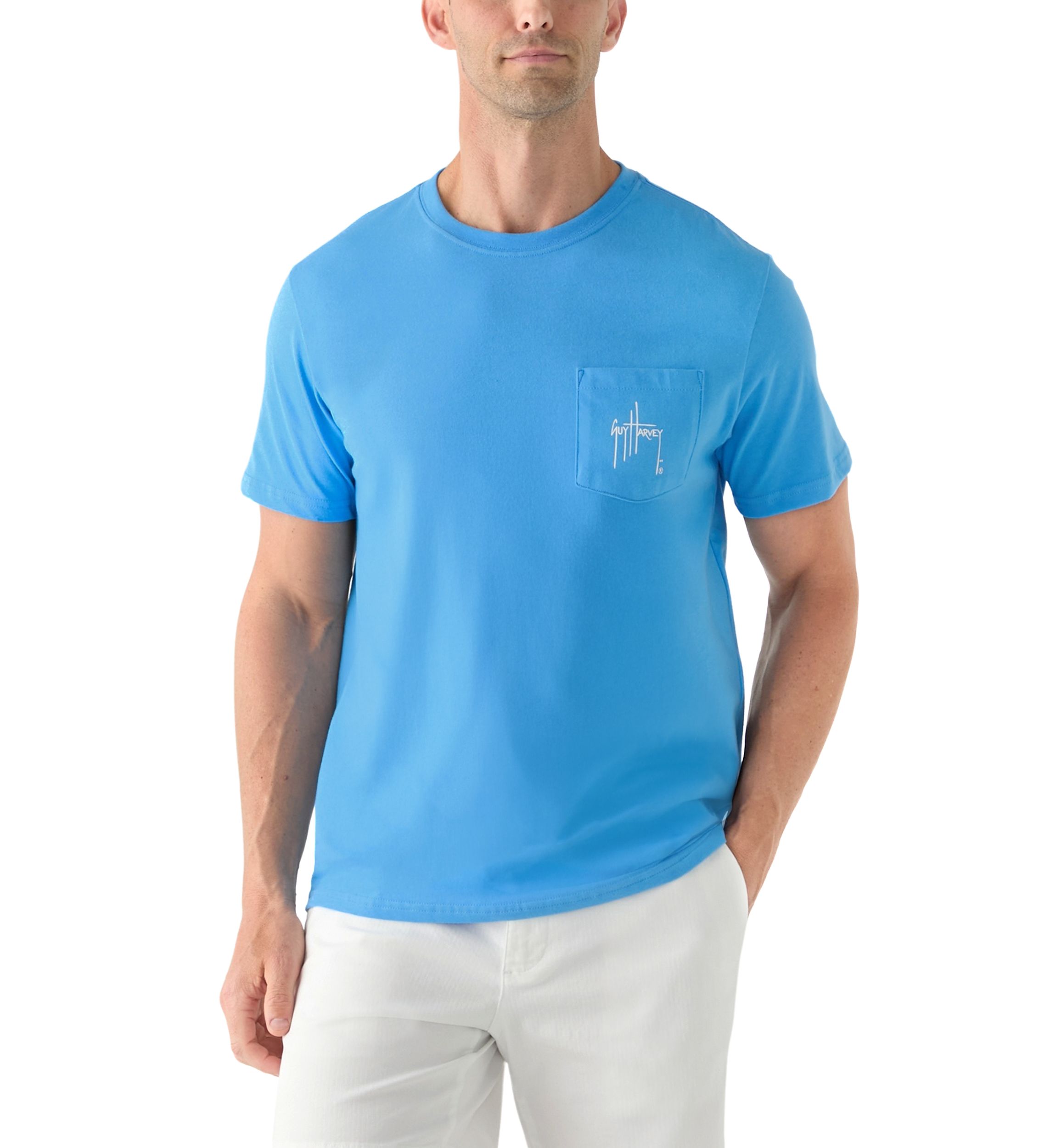 Sketchy Blue Short Sleeve Pocket T-Shirt