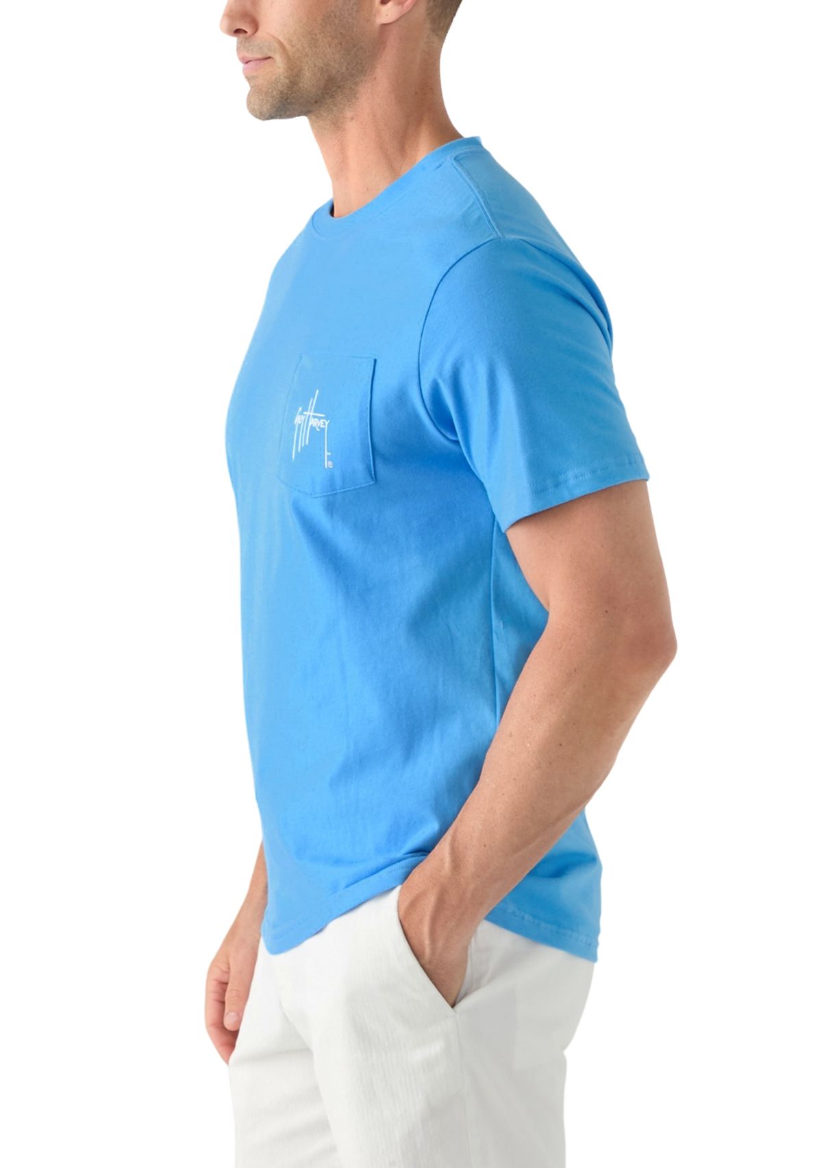 Sketchy Blue Short Sleeve Pocket T-Shirt