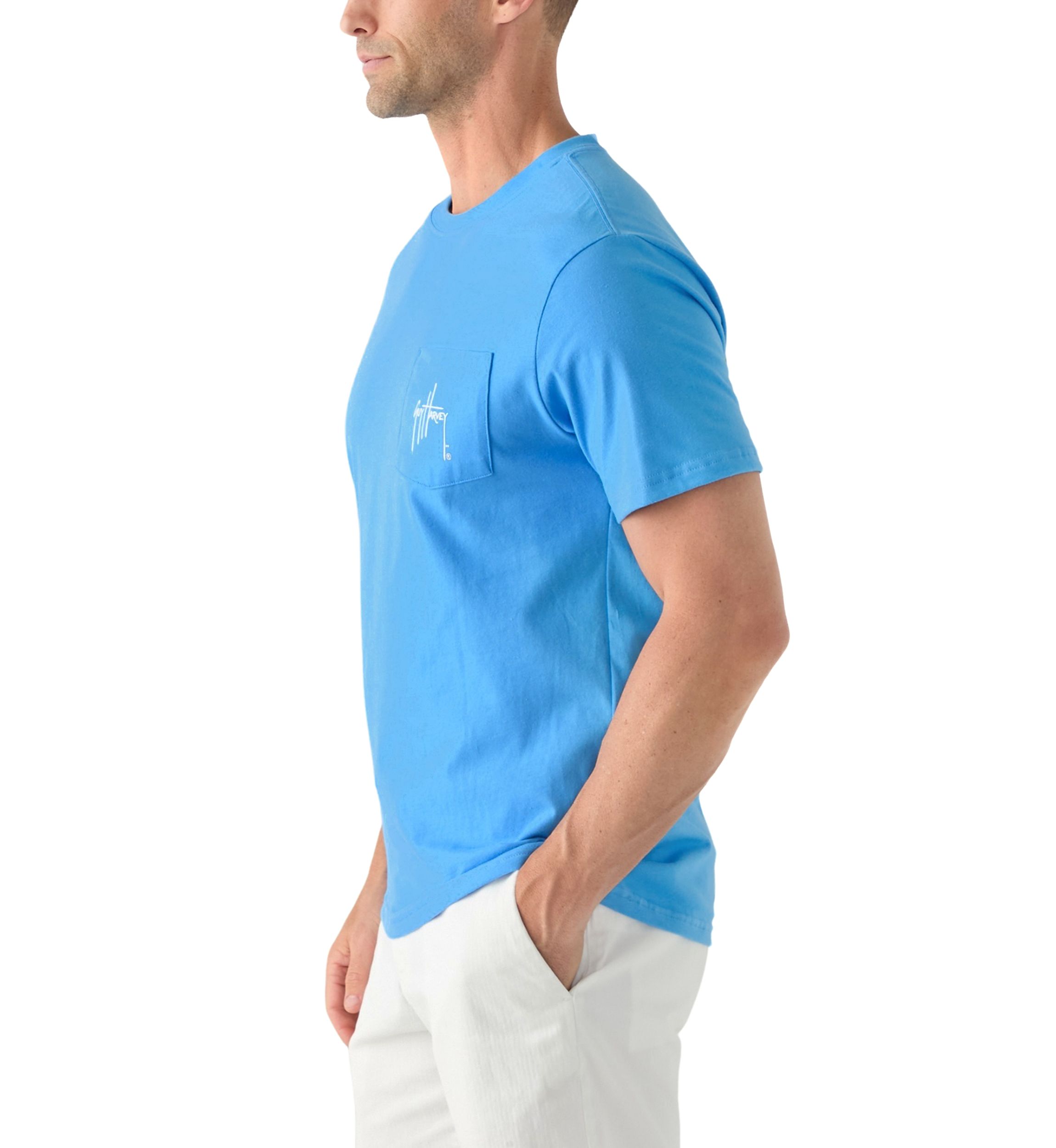 Sketchy Blue Short Sleeve Pocket T-Shirt