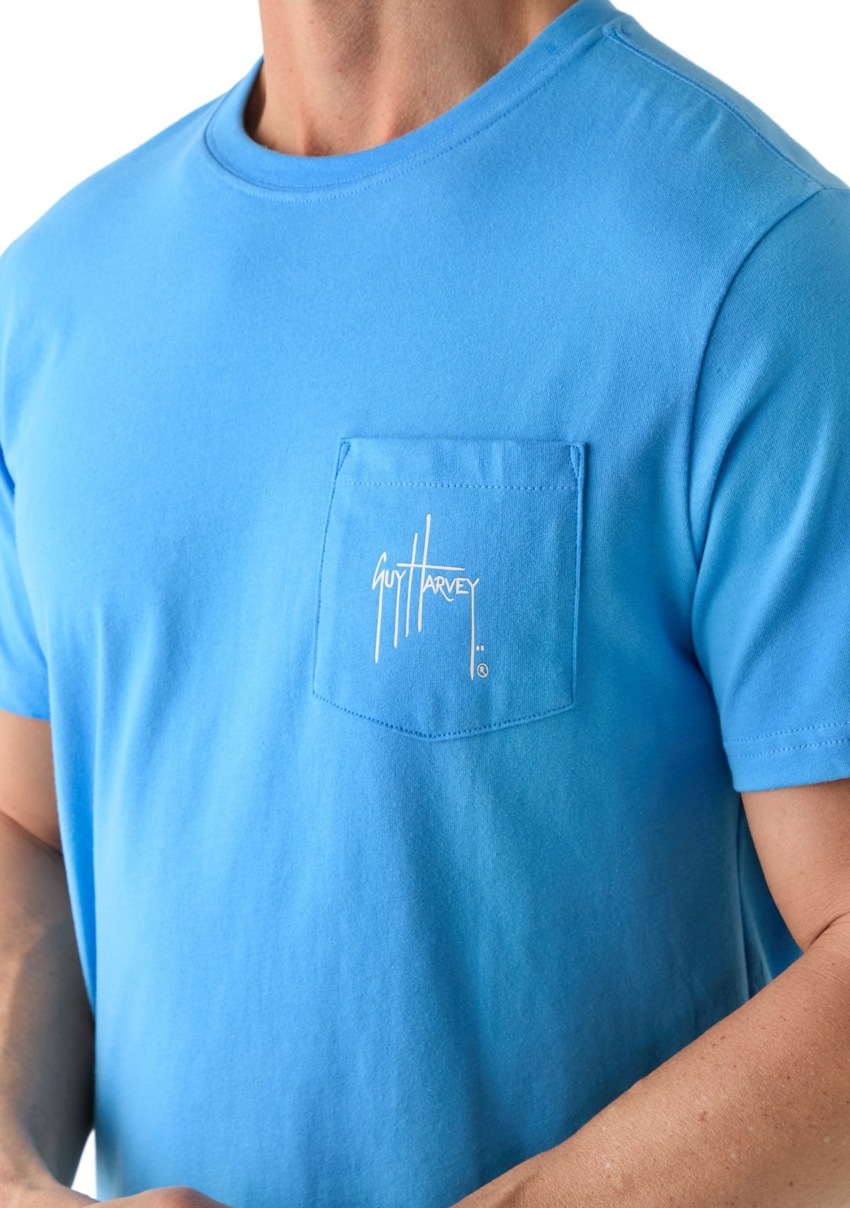 Sketchy Blue Short Sleeve Pocket T-Shirt