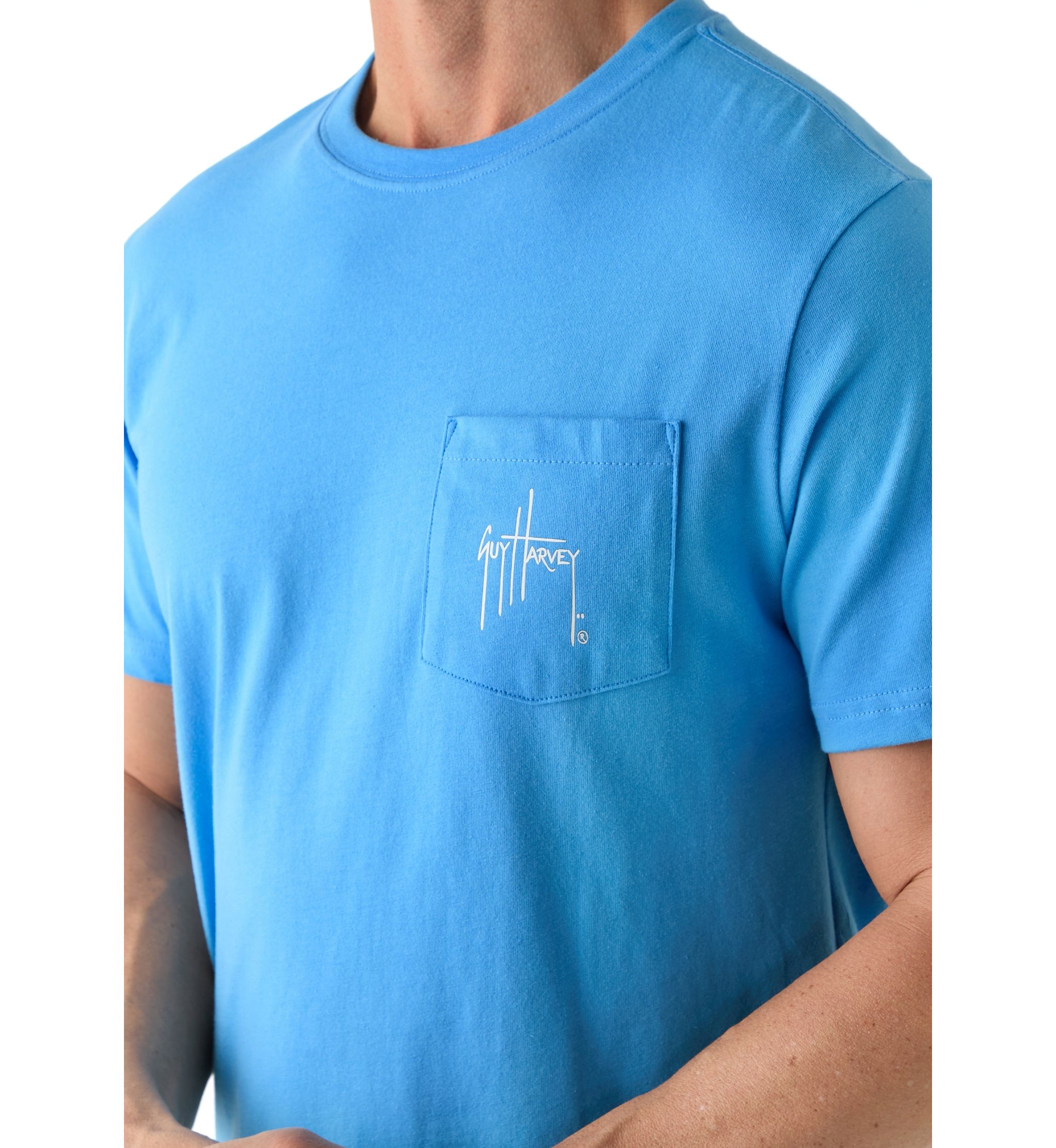 Sketchy Blue Short Sleeve Pocket T-Shirt