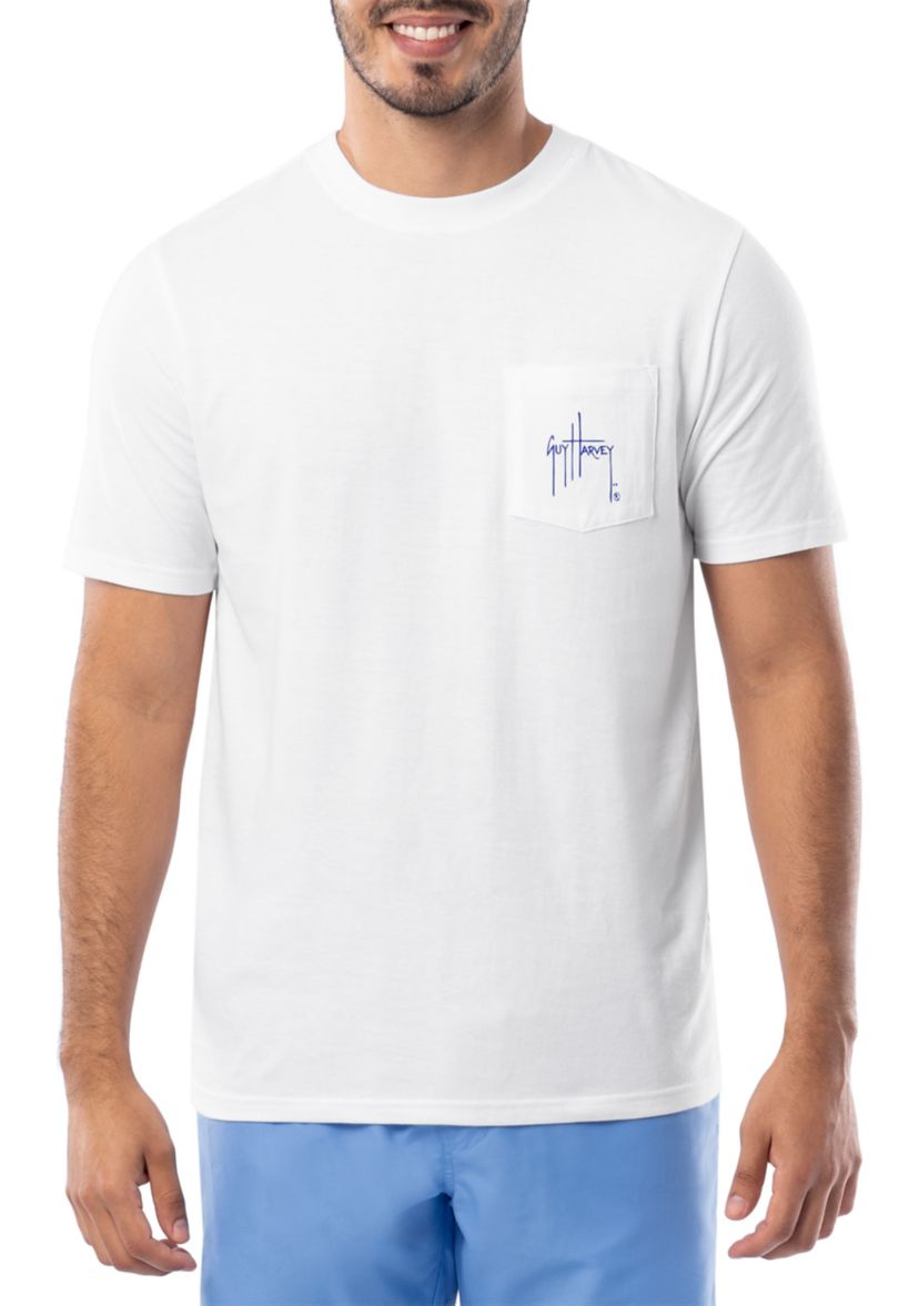 Mens FL Lobster Graphic Short Sleeve Pocket T-Shirt