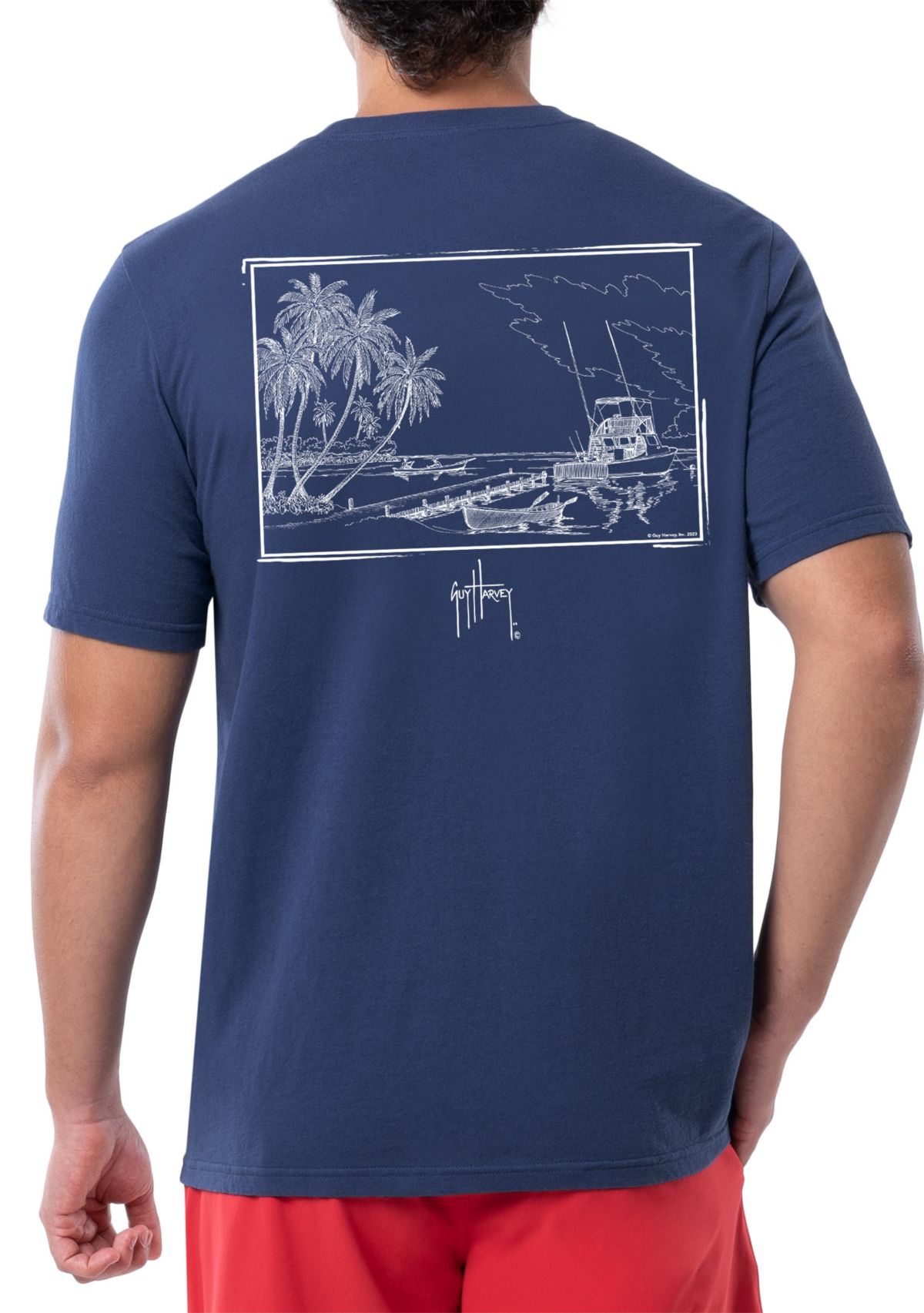 Mens Harvest Short Sleeve Graphic Pocket T-Shirt