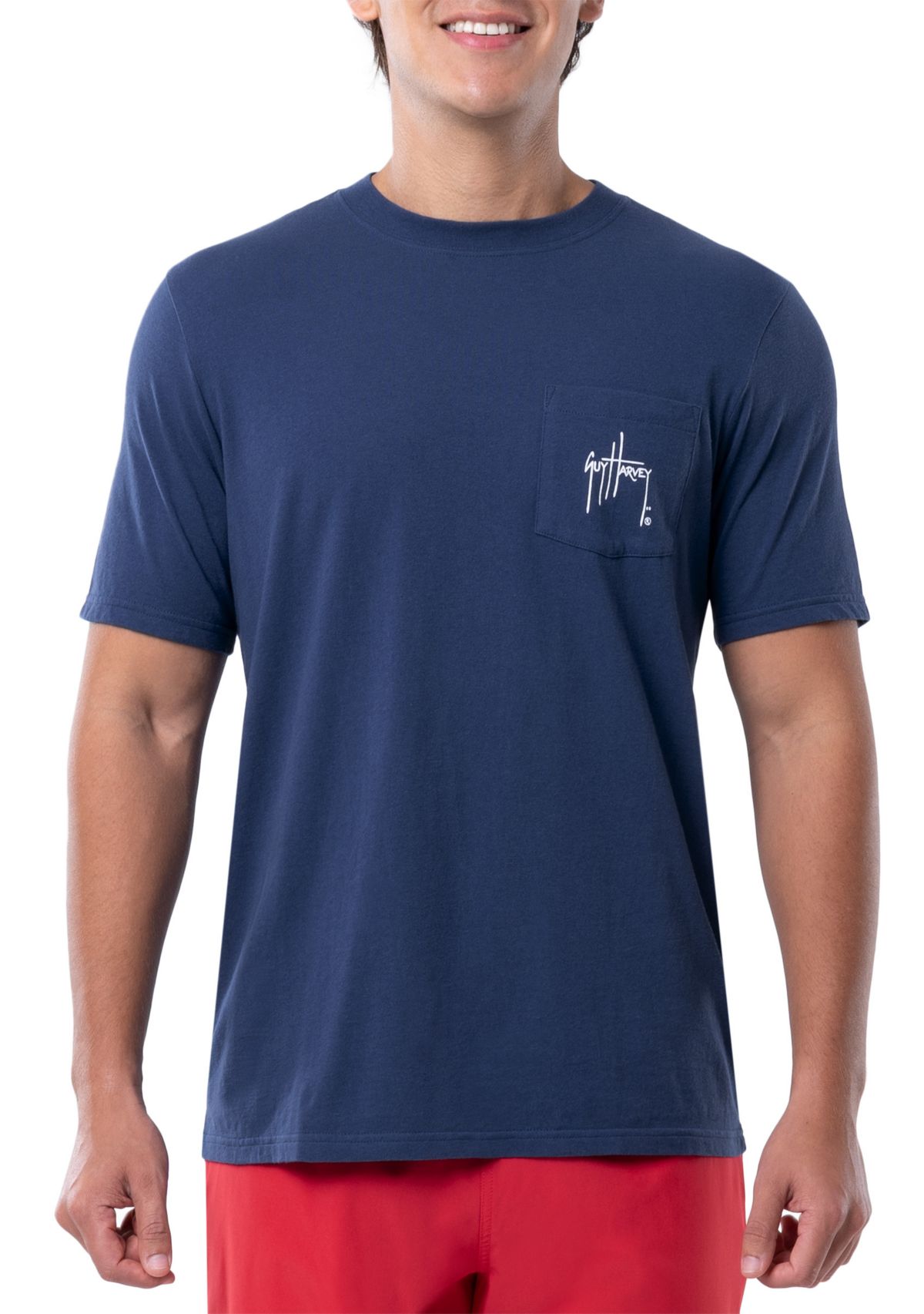 Mens Harvest Short Sleeve Graphic Pocket T-Shirt