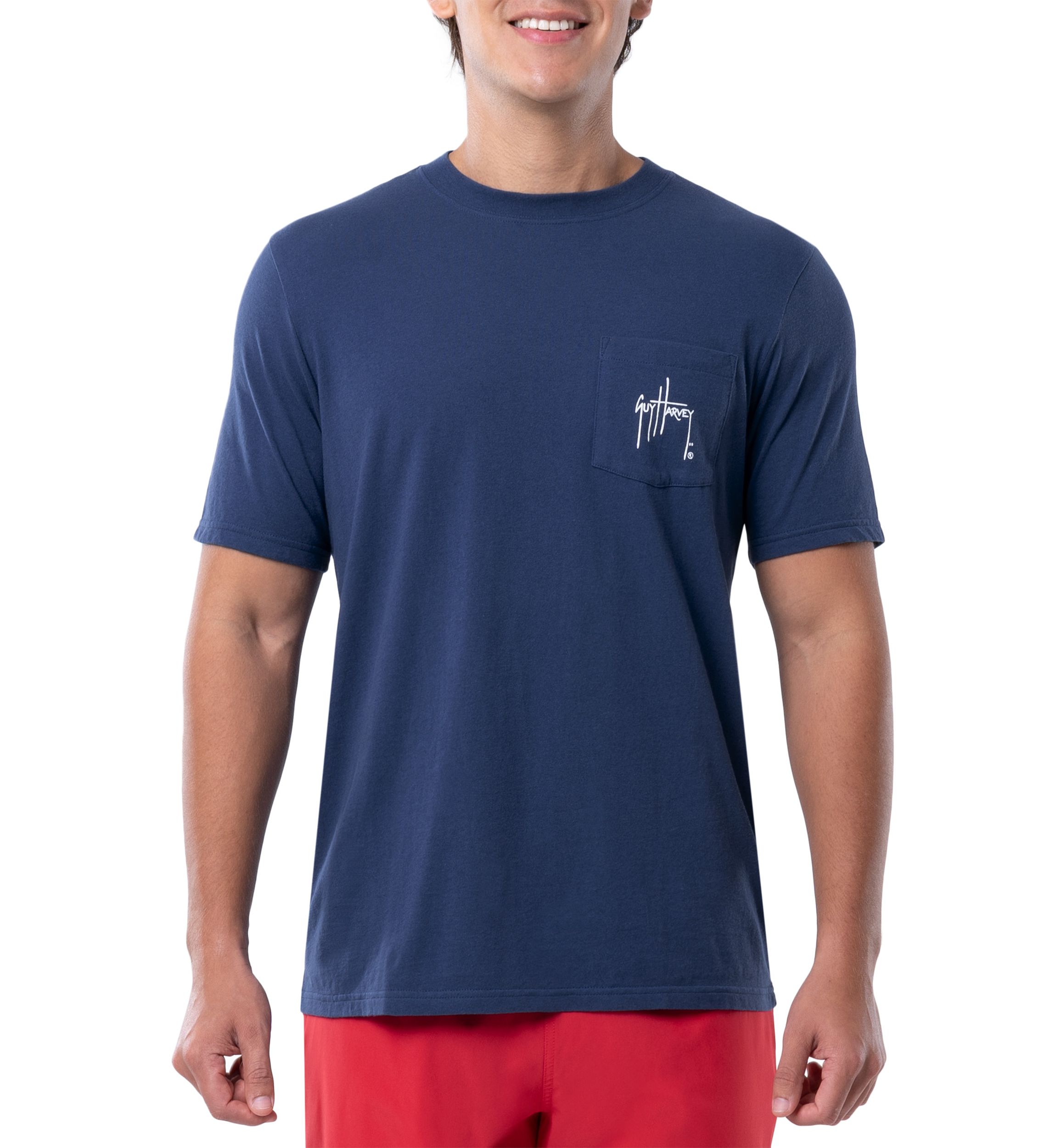 Mens Harvest Short Sleeve Graphic Pocket T-Shirt