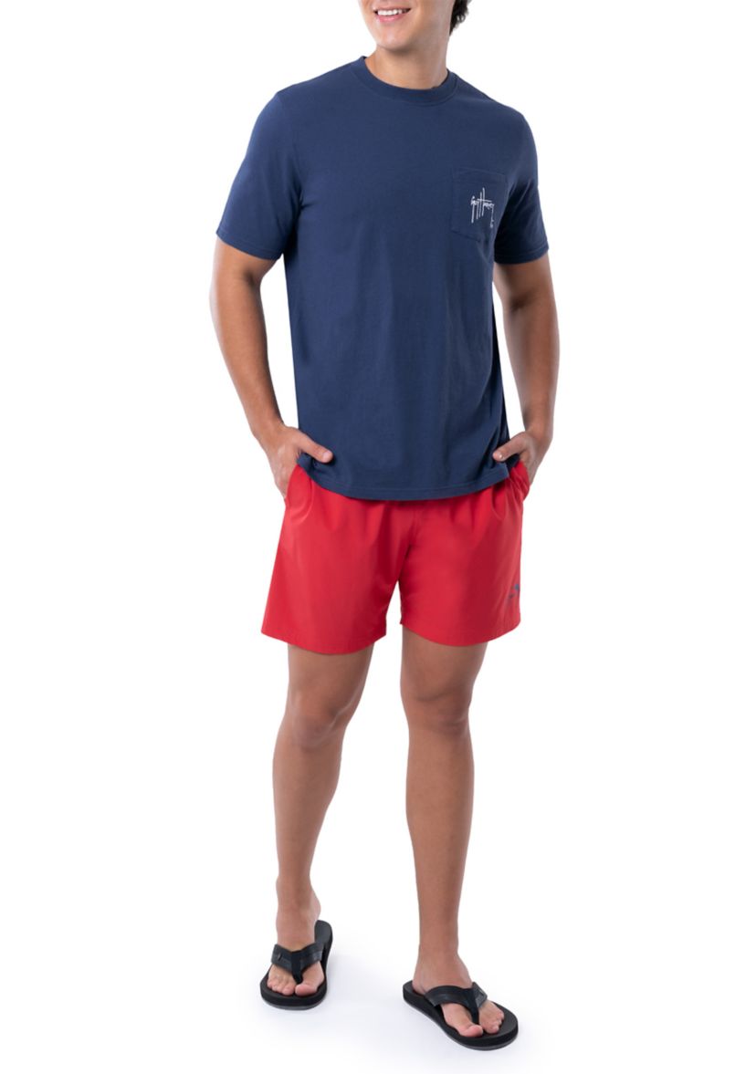 Mens Harvest Short Sleeve Graphic Pocket T-Shirt
