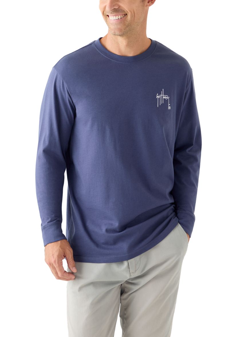 Mens Long Sleeve Sunset Paradise Tee