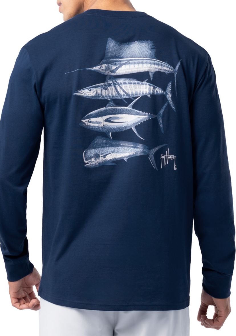 Mens Graphic Long Sleeve Slam Stencil T-Shirt