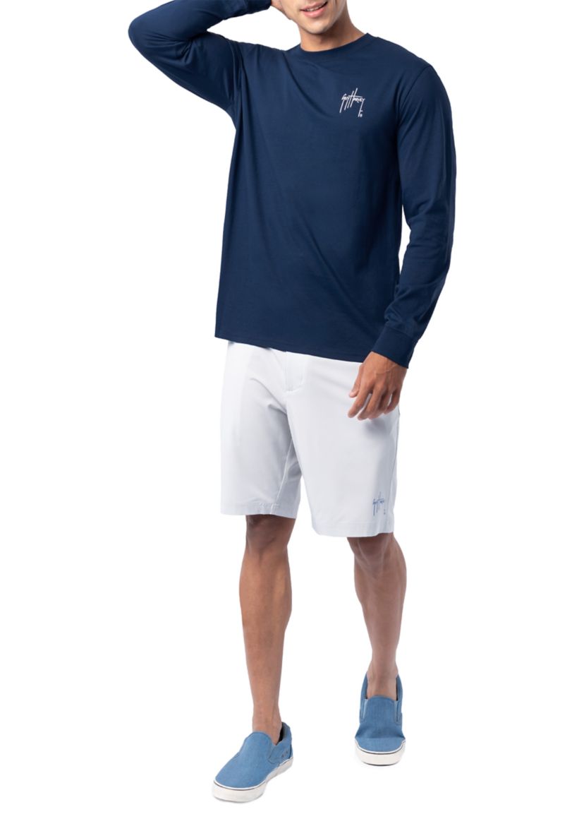 Mens Graphic Long Sleeve Slam Stencil T-Shirt