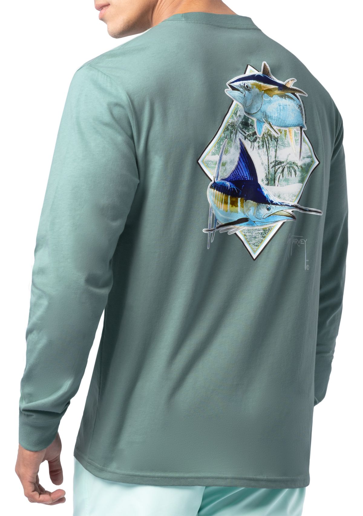 Mens Long Sleeve Saltwater Paradise T-Shirt