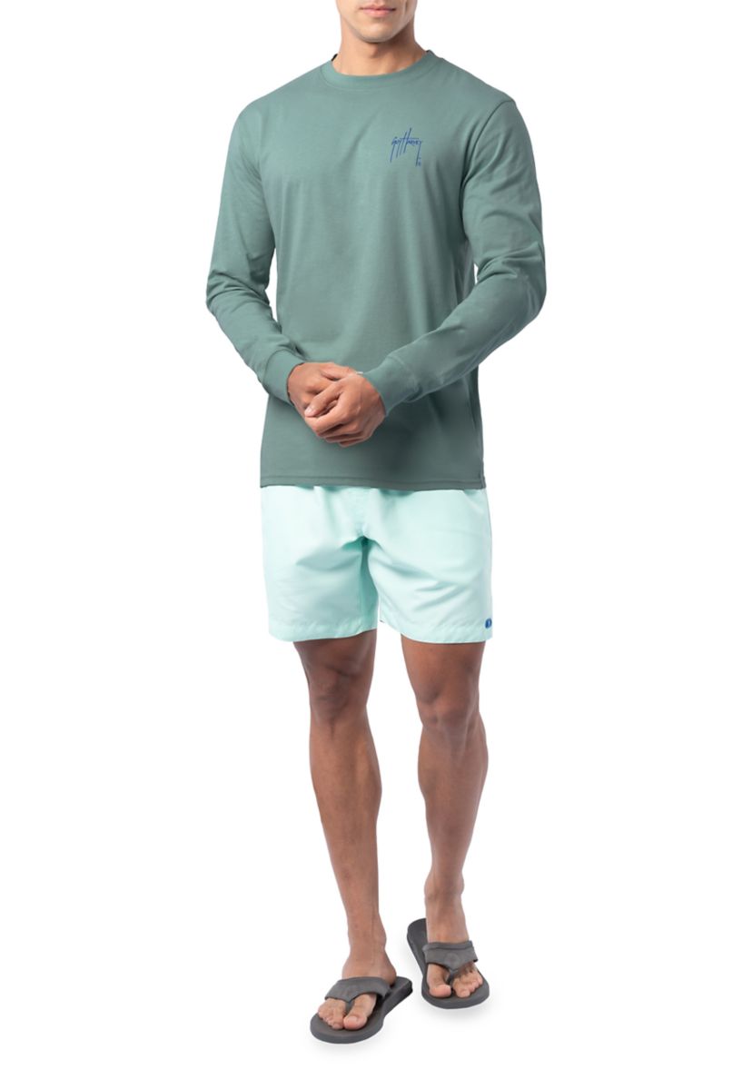Mens Long Sleeve Saltwater Paradise T-Shirt