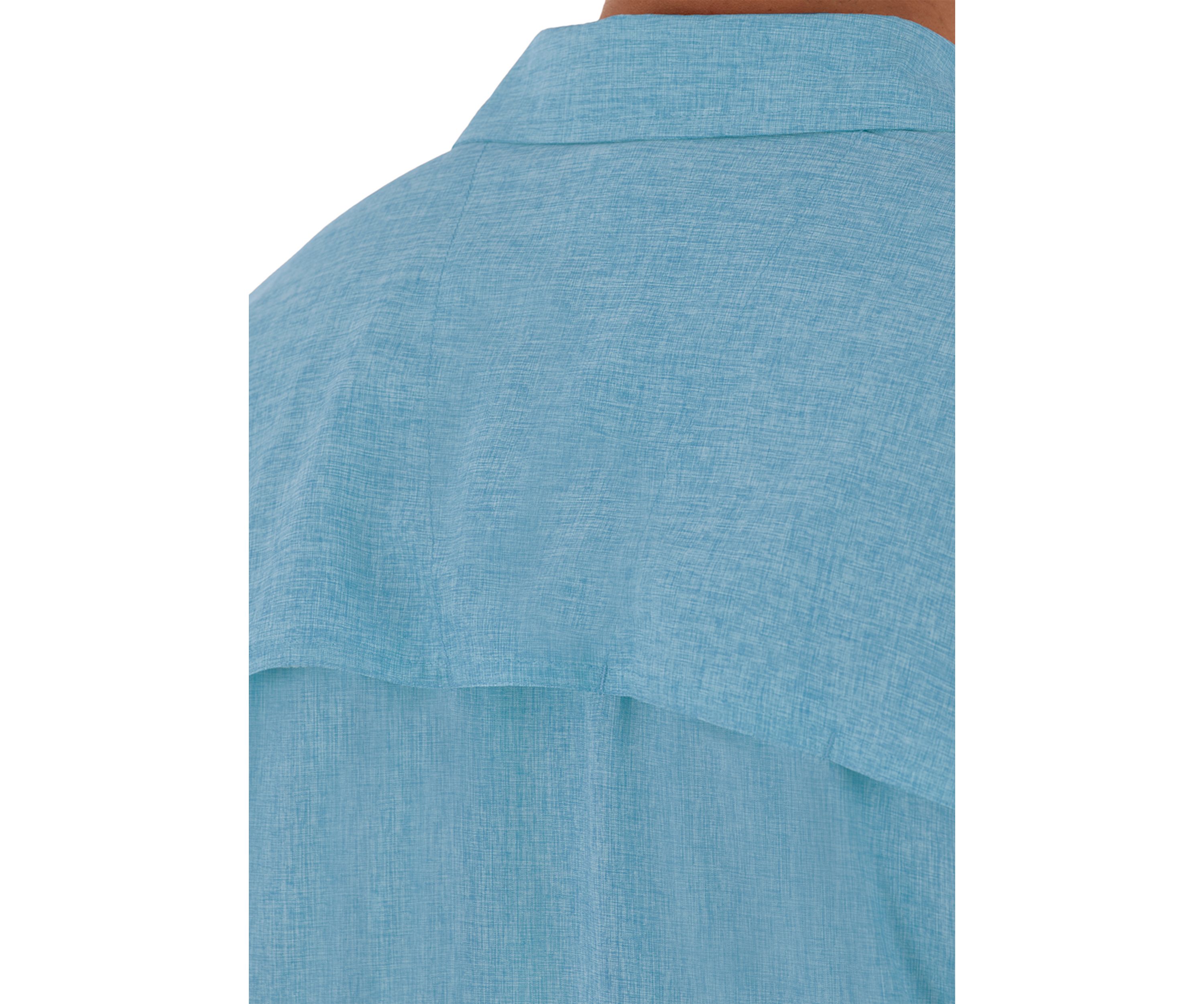 Mens Heathered Textured Fishing Shirt