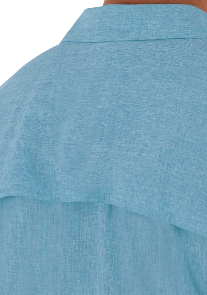 Mens Heathered Textured Fishing Shirt
