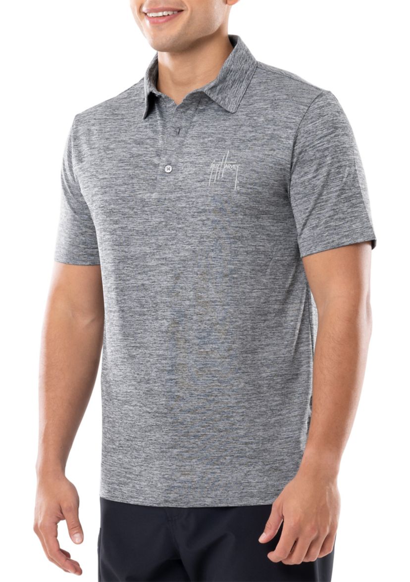 Mens Short Sleeve Grey Performance Polo Shirt